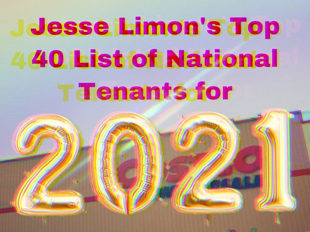 Jesse Limon's Top 40 List of National Tenants for 2021